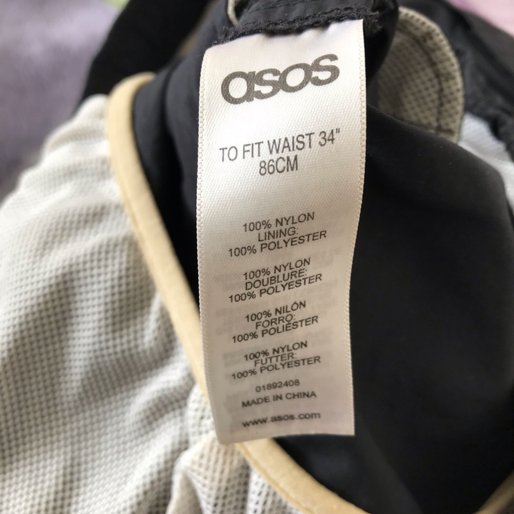ASOS Men’s Nylon Swimming Shorts - Picture 11 of 12